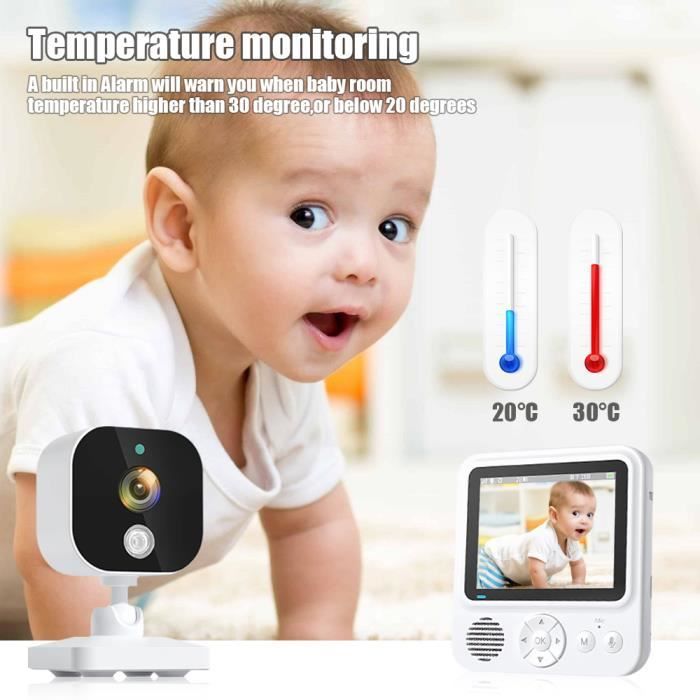 PIMPIMSKY Wireless Video Baby Monitor, Home Video Surveillance Screen, 2.4 GHz Wireless Baby Camera