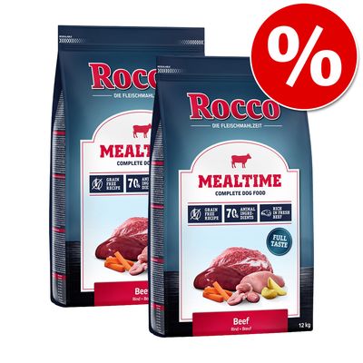 x 12 kg Rocco Mealtime tørfoder til hunde – Spar 5 £!*