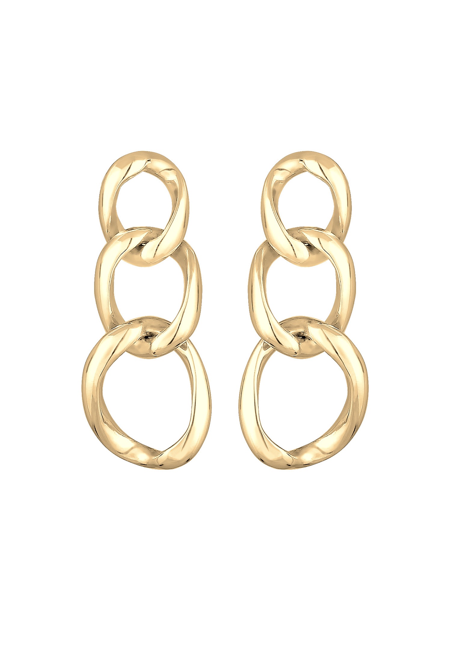 Elli Blogger Base Forme de Chaîne Boucles d'Oreilles Femme (925/1000) Argent