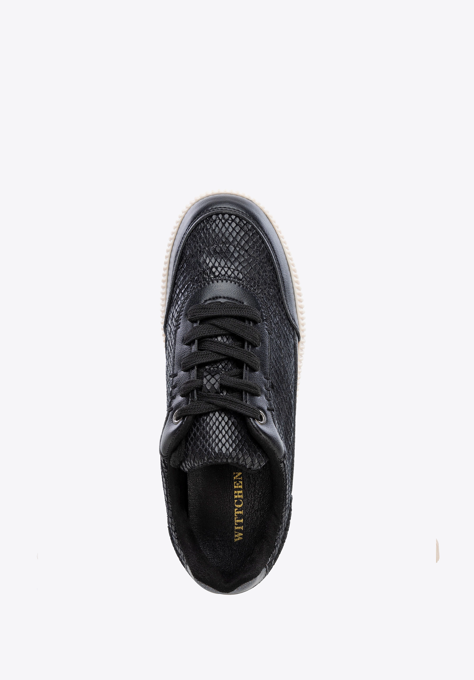 Damskie sneakersy z ekoskóry czarne
