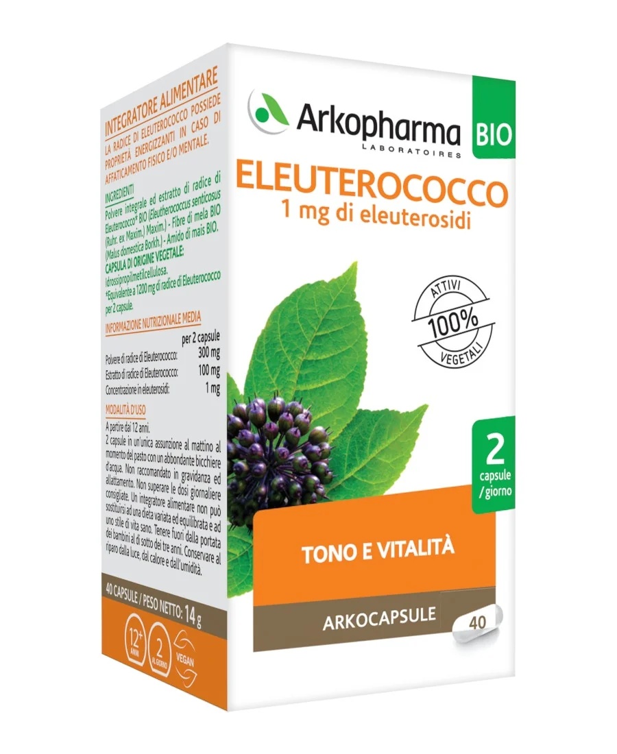 Arkopharma Arkopharma Eleutherococcus Bio 40 Kapseln Tonisierung und Vitalität