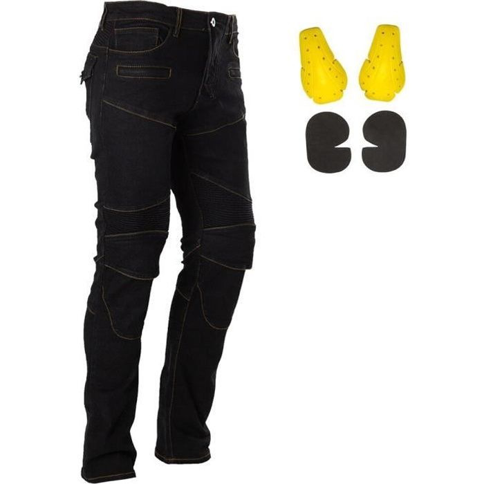 Pantalones de motocross para hombre y mujer con 4 protectores de cadera y rodilla.