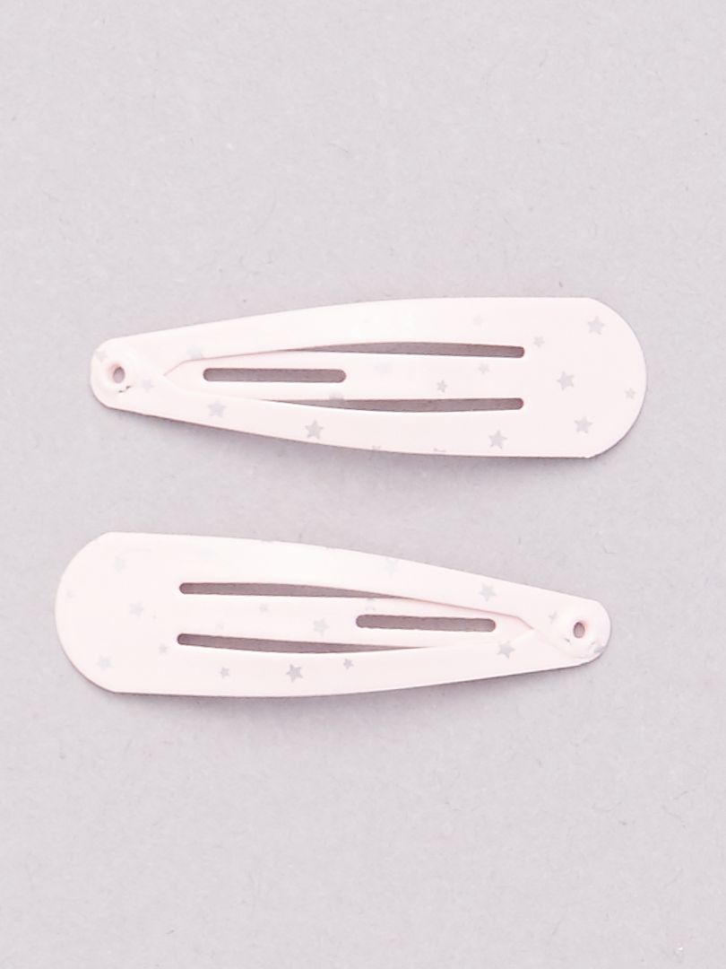 Juego de 6 pinzas para el cabello - ROSA