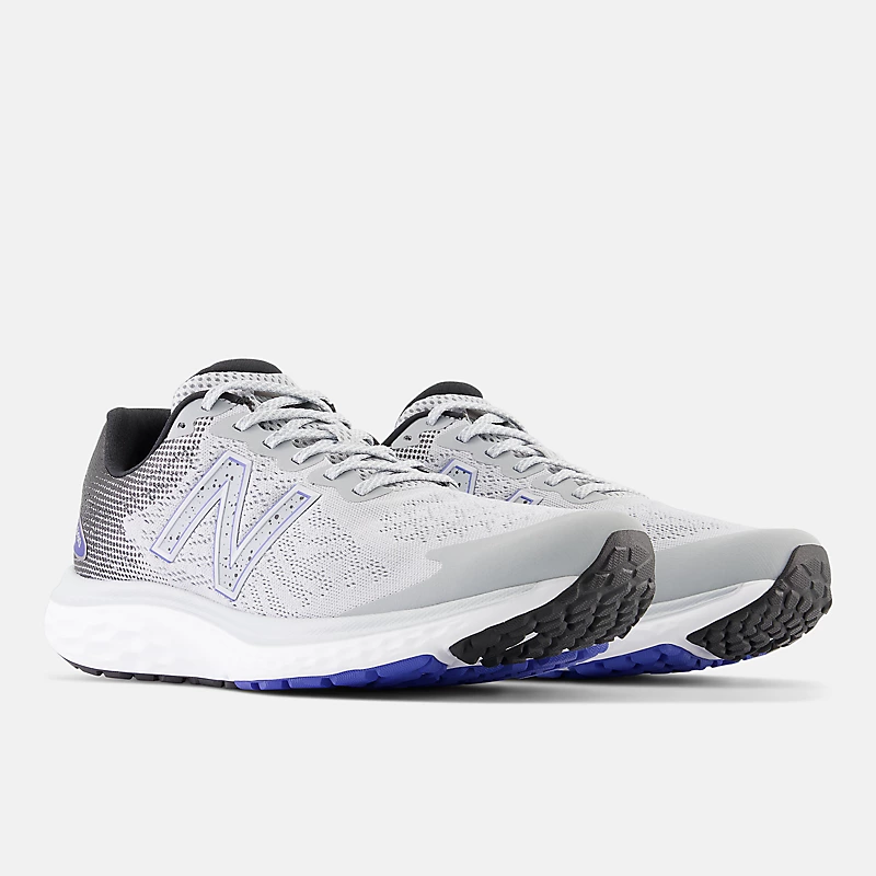 Buty Fresh Foam 680v7 dla mężczyzn – szare aluminium z czarnym i morskim błękitem
