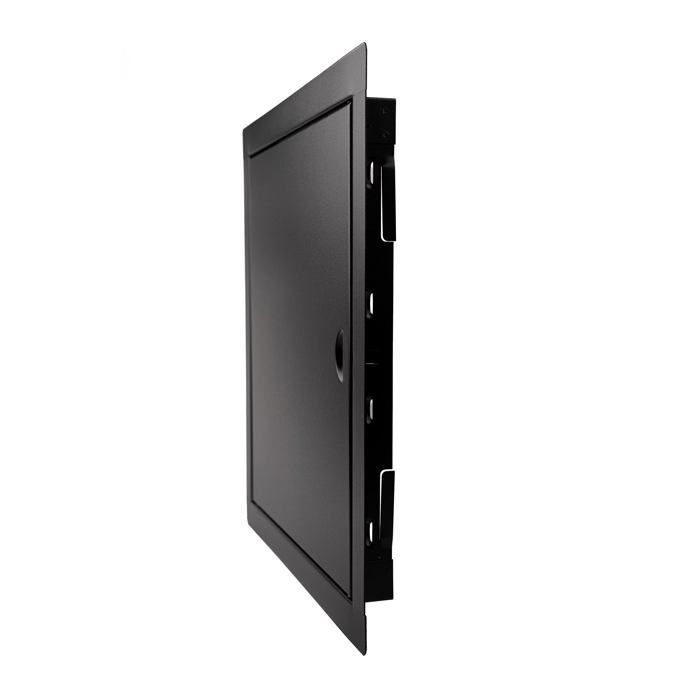 Escotilla de inspección de 60x60 cm - Metálica, para montaje horizontal y vertical - Negra, con botón a presión, ADGO