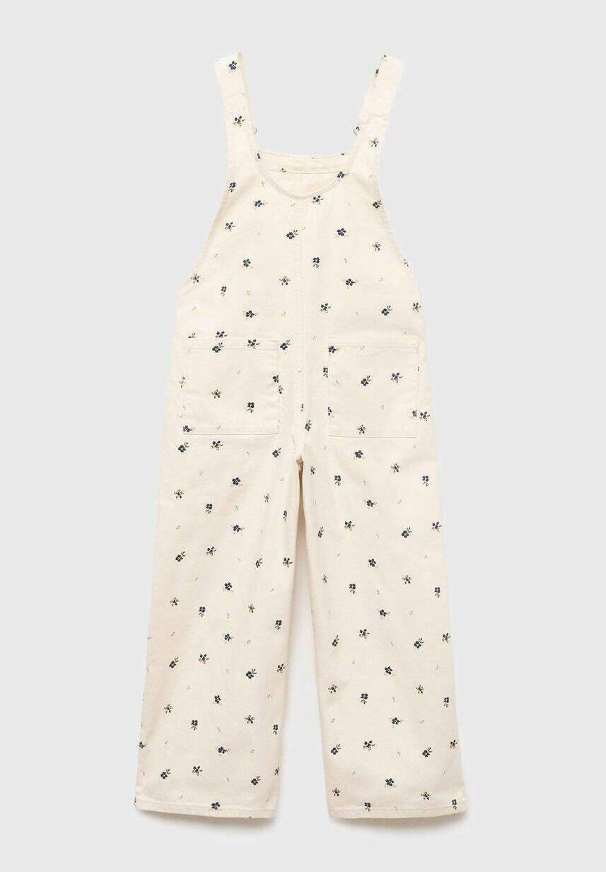 Mango Kids FLORAL KIDS - Ogrodniczki - ecru