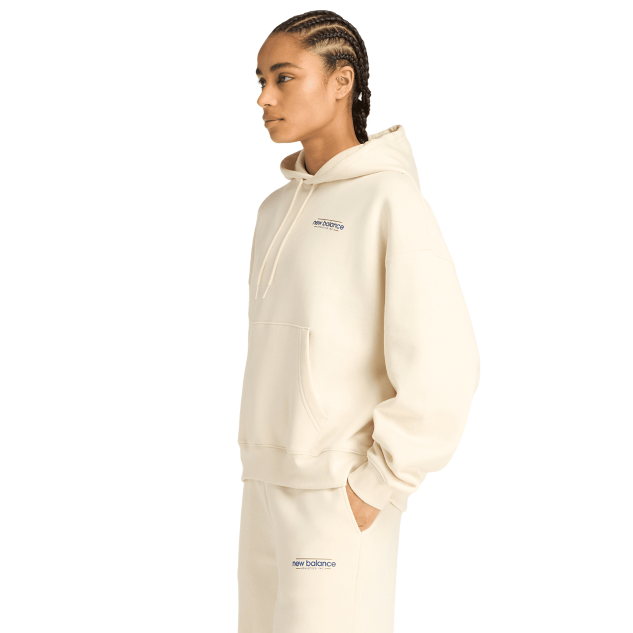 New Balance Genfortolket Fleece Oversized Hættetrøje