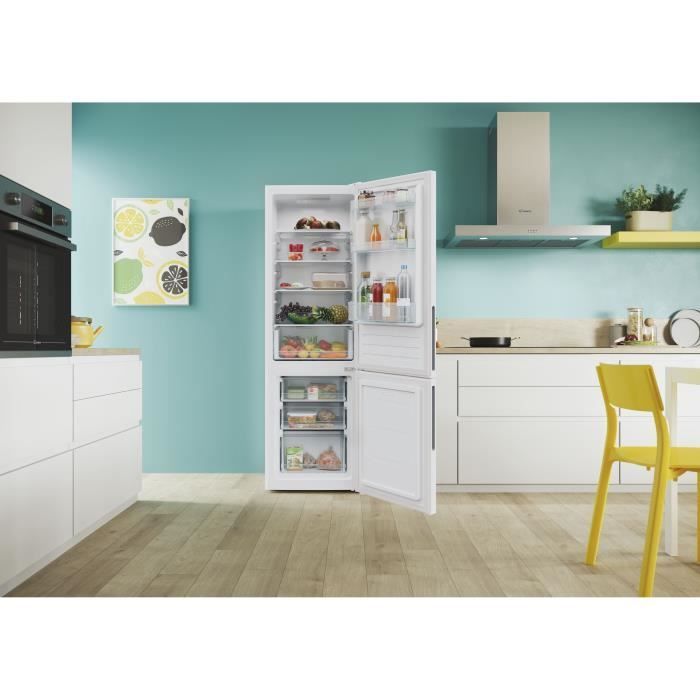 CANDY Combi Refrigerator - CCT3L517EW - Energy Class E - 260 L - 39 dB - White