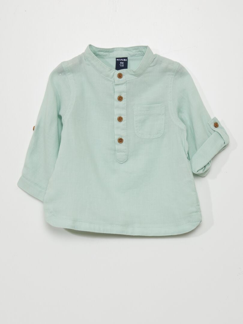Camisa com gola Seraph - AZUL