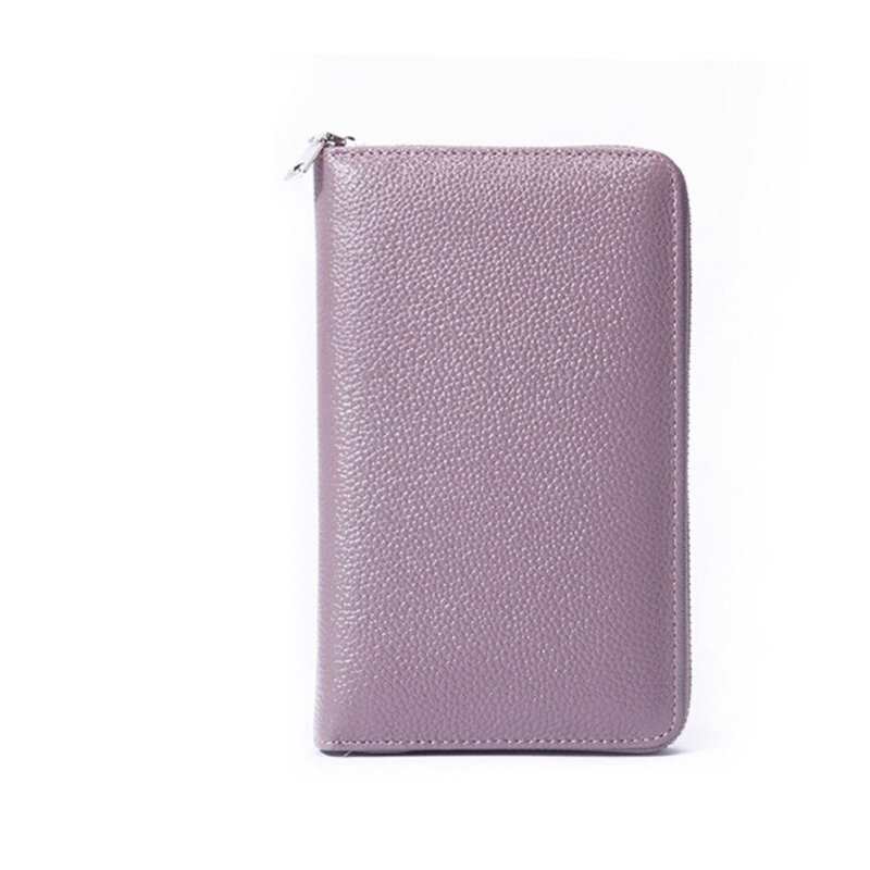 Portafogli da donna in vera pelle, porta carte di credito da donna, portafoglio lungo, borsetta sottile in pelle, pochette, regalo per donna