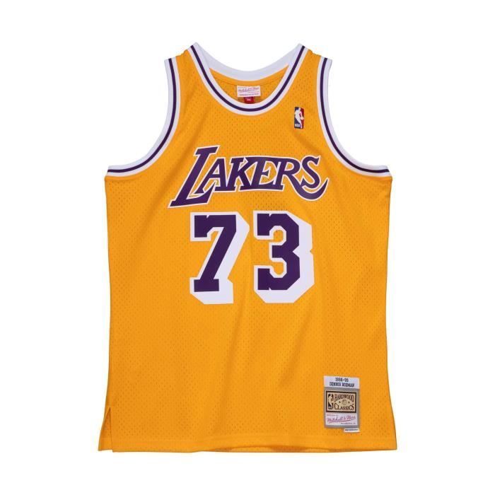 Maillot - Los Angeles Lakers - Dennis Rodman - 1998 - 100% Polyester - Sans manche - Jaune