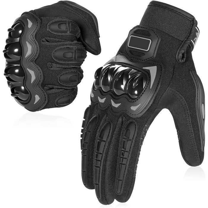 Guantes de moto, guantes de dedos completos para pantallas táctiles para carreras de motos, escalada, caza, motocross y otros deportes al aire libre.
