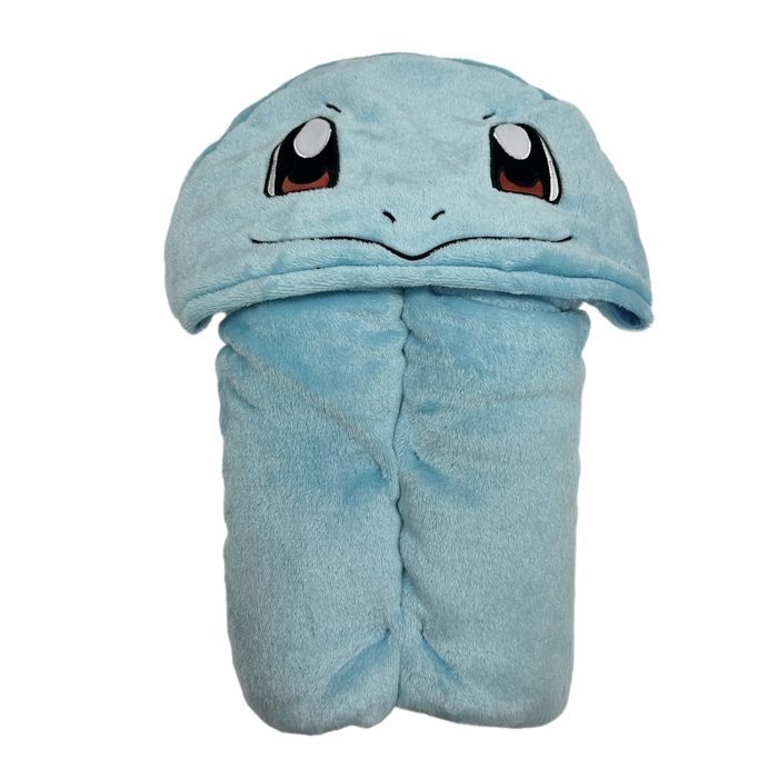 Plaid polaire à capuche 3D - POKEMON - Carapuce - 120 x 150 cm - Doux et coloré