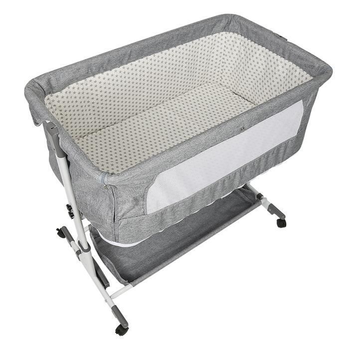Cuna plegable 2 en 1 para bebé - Marca - Gris 113*66*84cm - Cuna de viaje