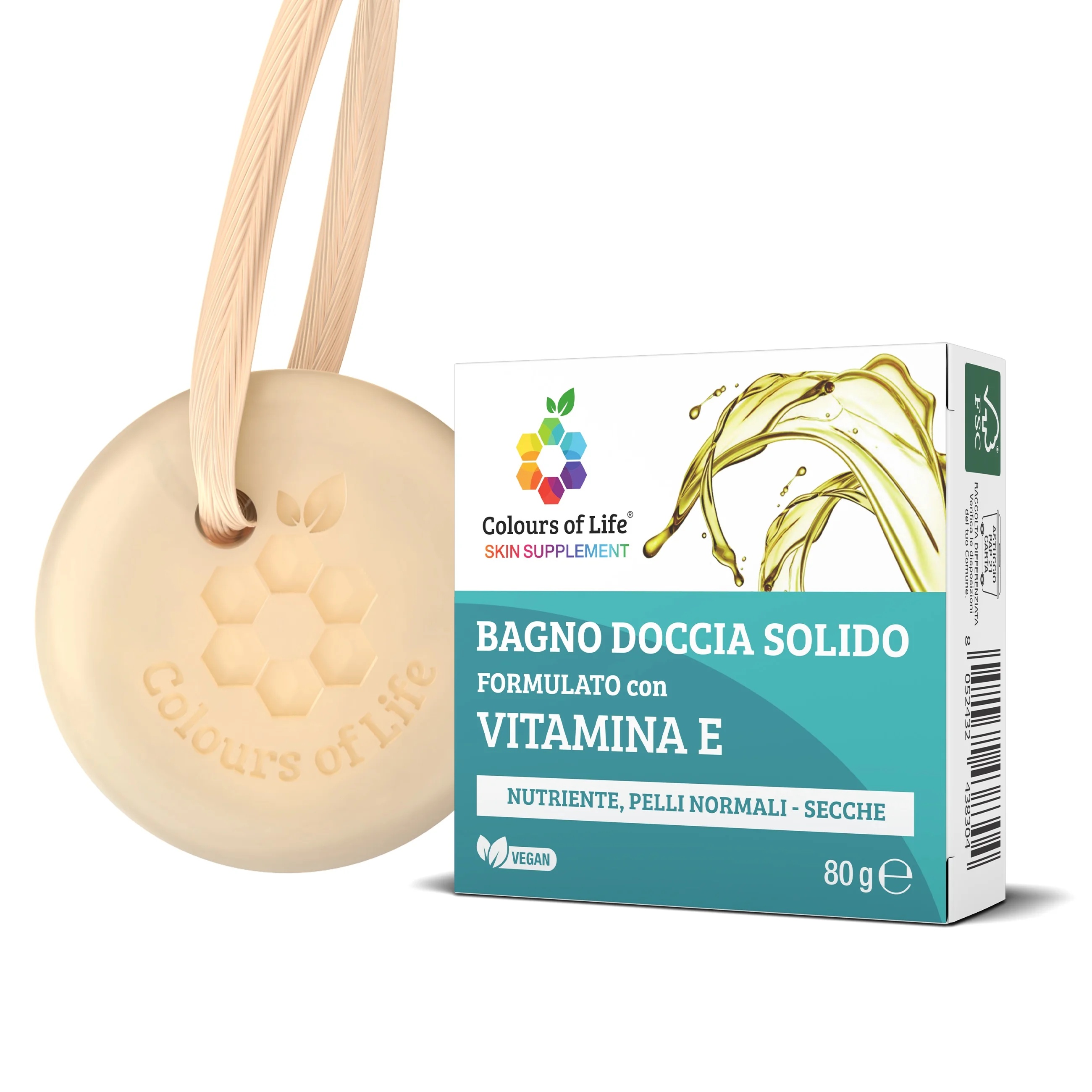 OPTIMA vaste douchegel met vitamine E 80 g voor de droge en gevoelige huid