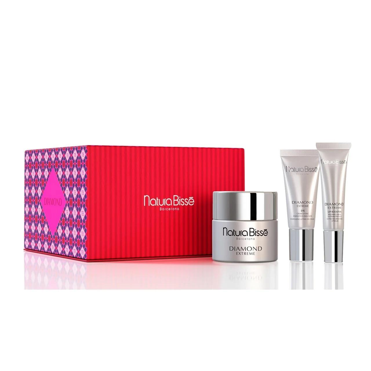 Diamond Set Diamond Extreme - Cofanetto Tratt. Globale, Tratt.viso 24 ore effetto globale, Contorno occhi antirughe, Balsamo Labbra