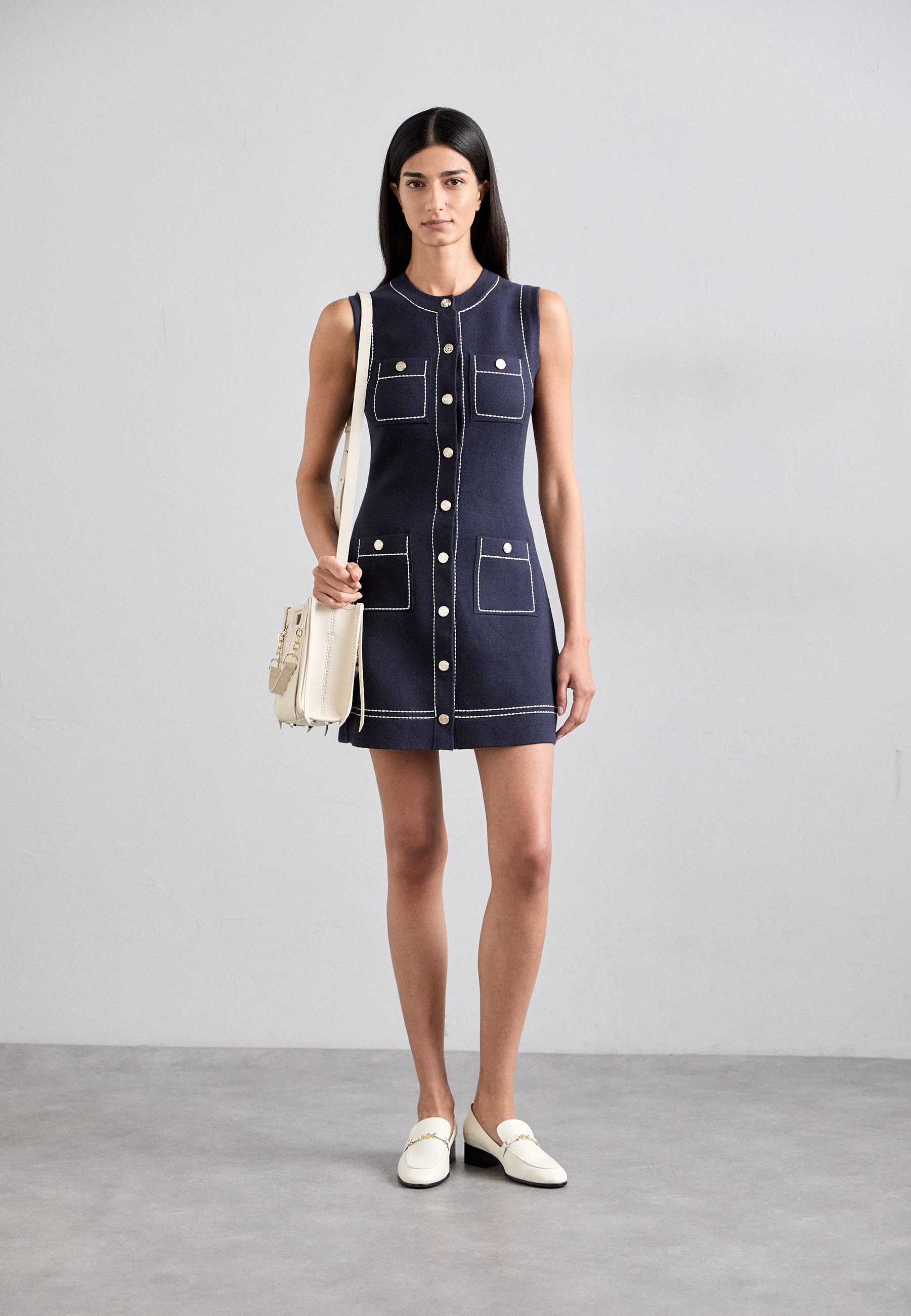 Maje ROUSSAILLON - Vestido jumper - azul marinho