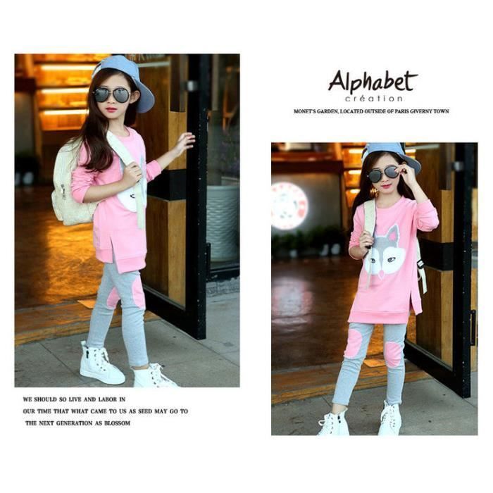 Conjunto de ropa para niña - Chaqueta + Pantalones - 2 piezas - Rosa