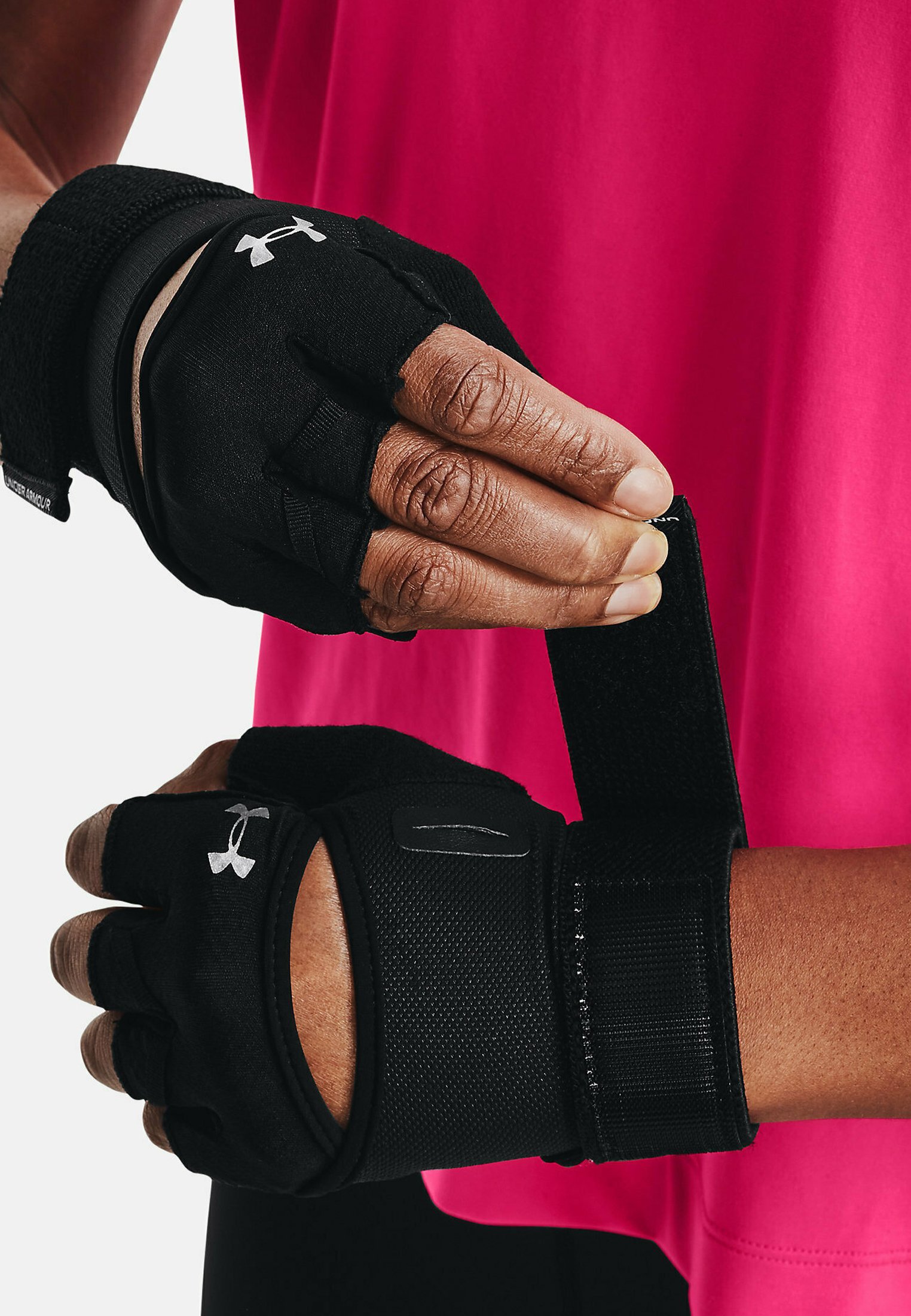 Under Armour WEIGHTLIFTING - Vingerloze handschoenen - zwart