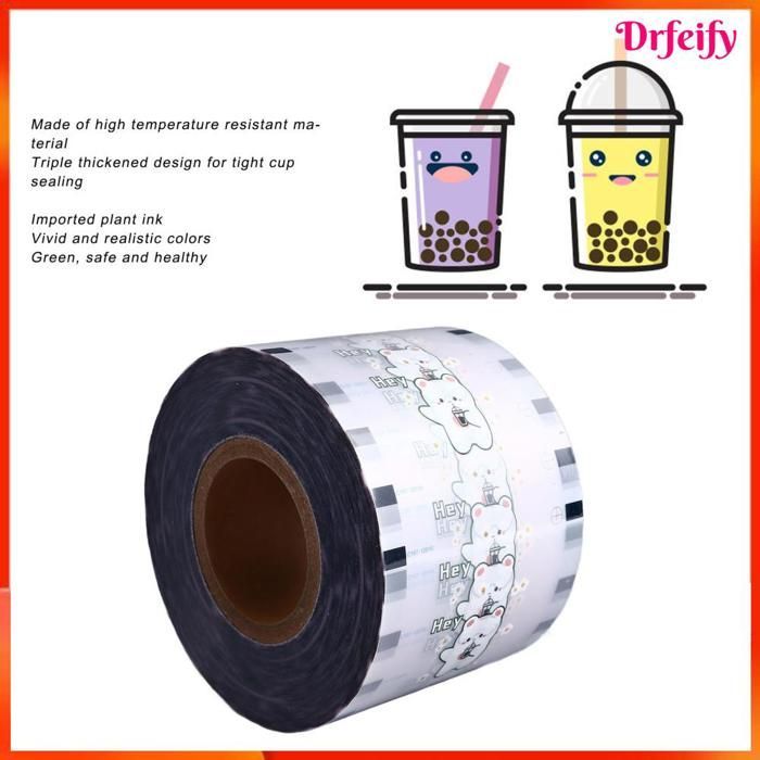 Film sellador para vasos - AKOZON - Rollo - Resistente a altas temperaturas - Para vasos de PP y papel - Espesor 6,5–9,5 mm