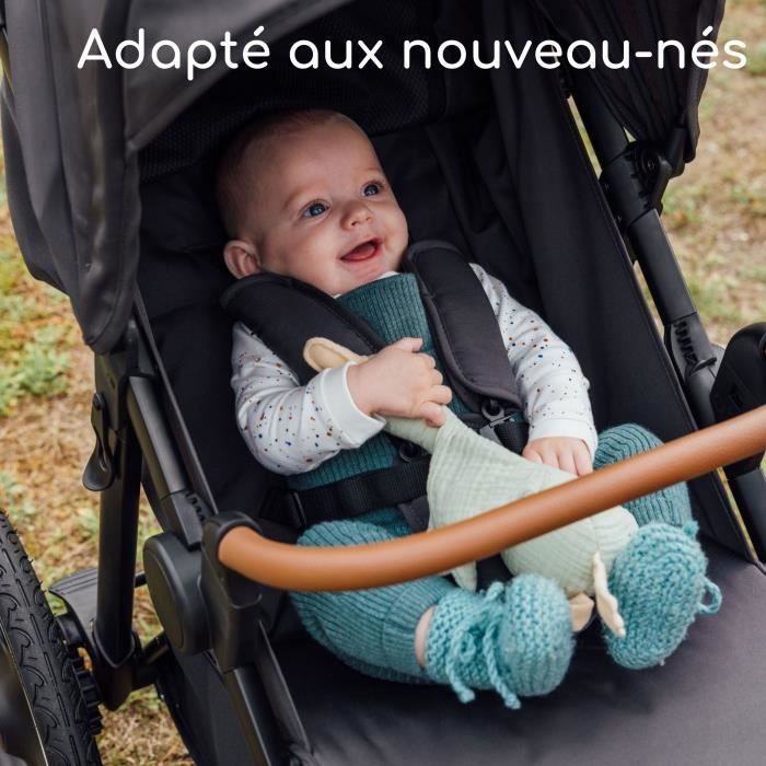 Passeggino Bebeconfort Cloudy a 3 ruote, adatto a tutti i terreni, da 0 a 4 anni (22 kg max), reclinabile, chiusura rapida, manubrio regolabile, colore minerale.