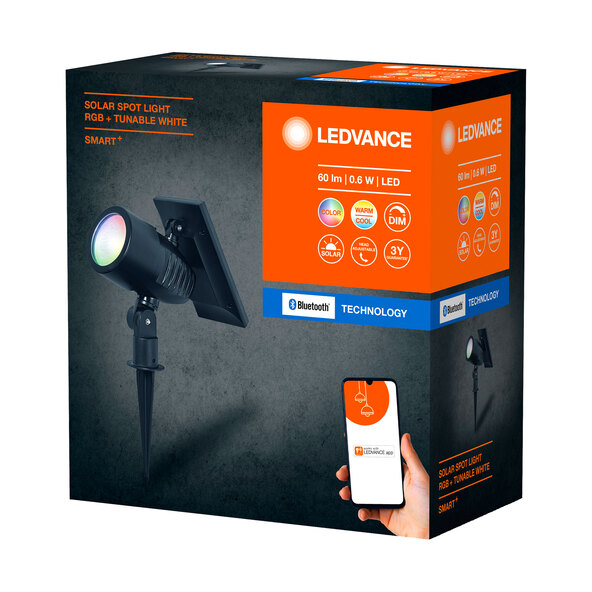 Spot solar inteligent cu LED pentru exterior și lumină de alee