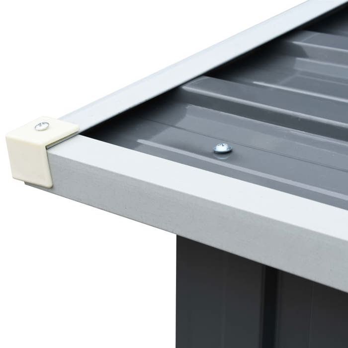 Leñera/estante para leña, vidaXL, acero galvanizado 330x92x153 cm Gris a22
