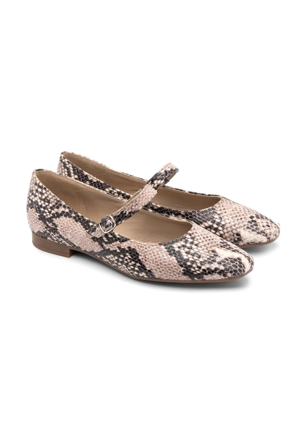 RYŁKO Ballerina's met enkelbandje - Beige