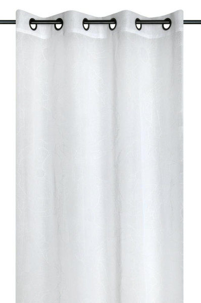 Elegancka firana eugenie 140x260 z kwiatowym wzorem