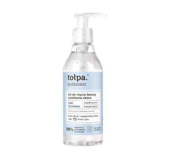 Tołpa Authentic nawilżona skóra żel do mycia twarzy 195ml