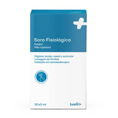 Wells fiziološka otopina za jednokratnu upotrebu za odrasle 30 x 5 ml