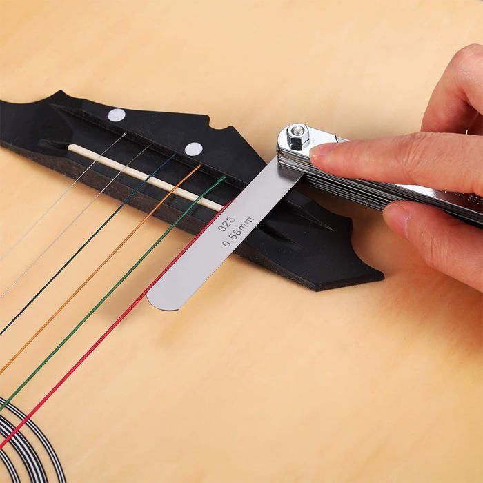 Kit Réparation Guitare 72PCS, Outils Entretien Réglage pour Guitare Électrique Basse Ukulélé, Accessoires Luthier Complet Cuneary