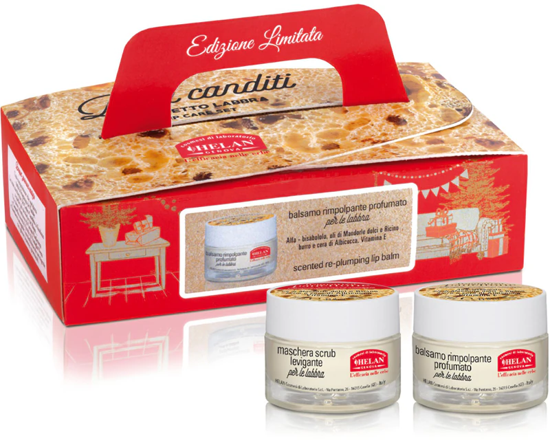Helan Panettone Lip Care Set, een lippenverzorgingscadeauset voor vrouwen.