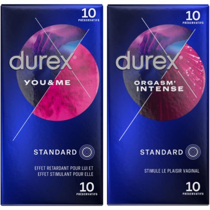 Lot de 2 Boîtes de Préservatifs - You ET Me x10 - Orgasm Intense x10