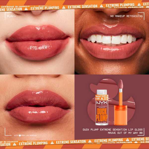 Gloss na nehty Nyx Professional Makeup Duck Plump Gloss Mauve Out of My Way