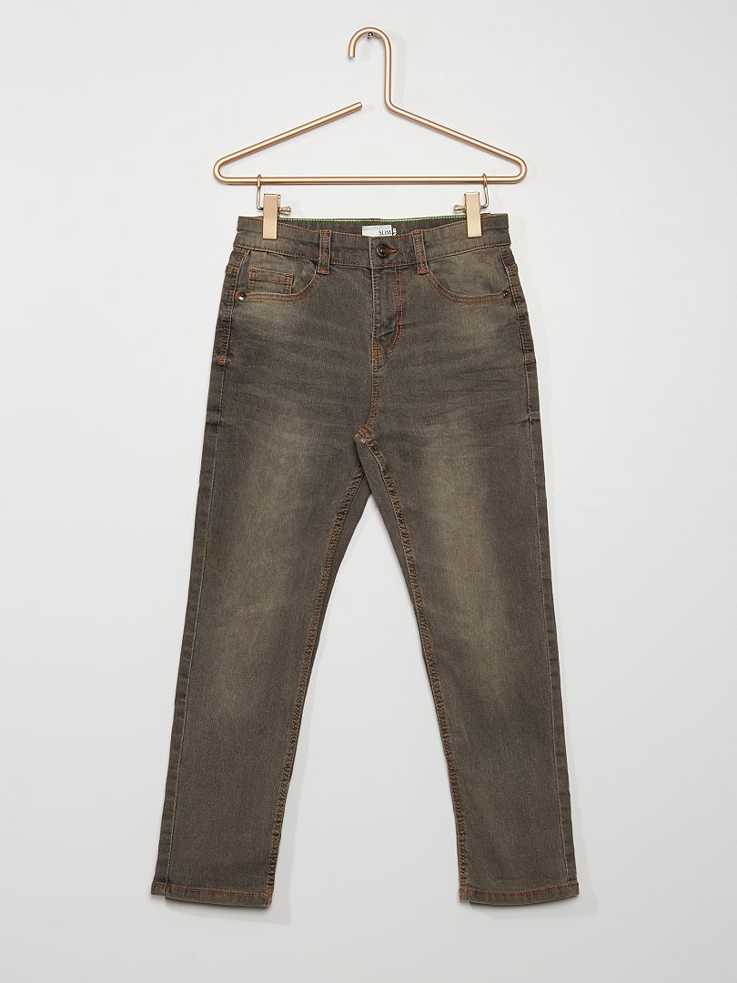 Nauwe denim broek - GRIJS