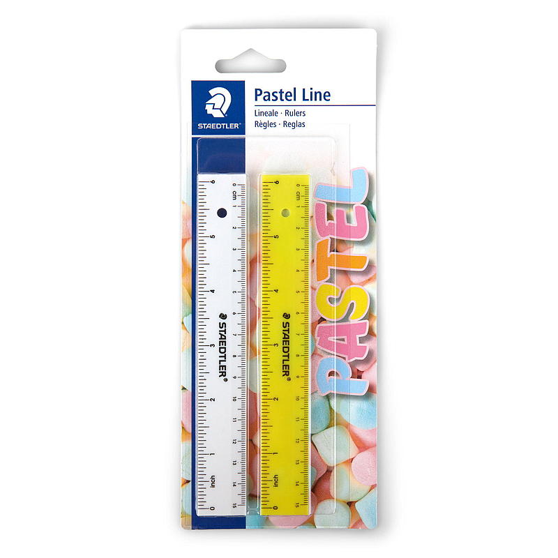 Staedtler Lineal 2er-Pack Pastellfarben