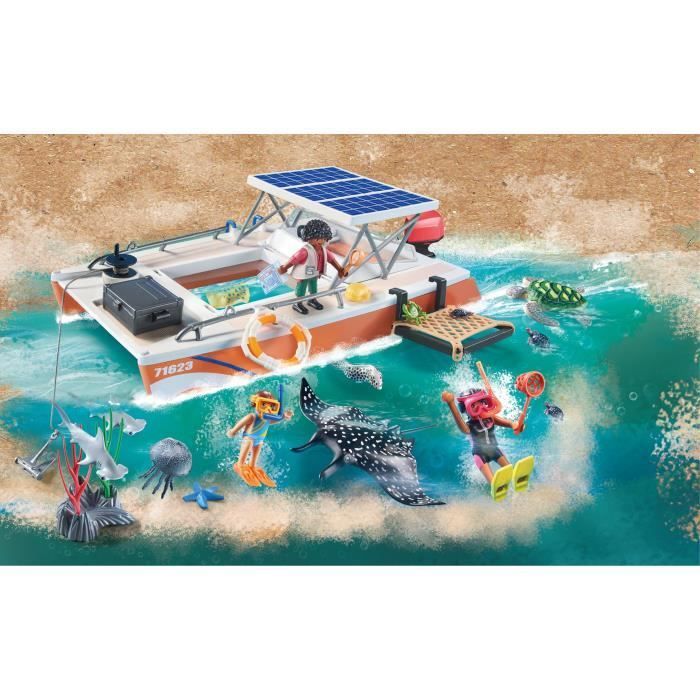 PLAYMOBIL 71623 Koraalrif Uitkijkboot, 67 onderdelen, Leeftijd 4+