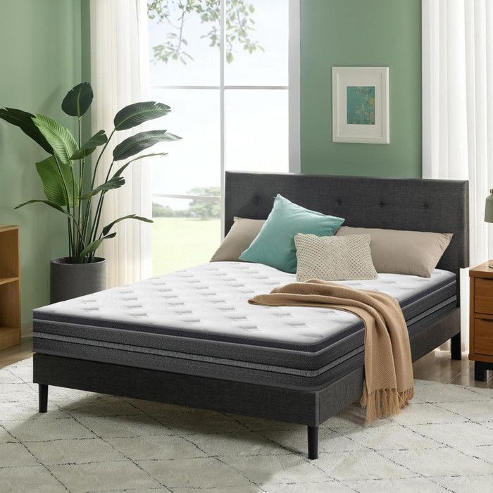 Colchón de 140x200 cm - 30 cm de grosor - Muelles ensacados - Espuma viscoelástica - Látex extra grueso - Firmeza firme - 10 zonas