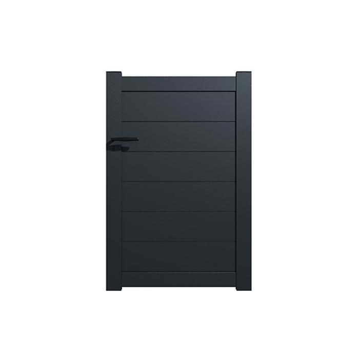 Portillon alu  plein en kit Dimensions L.1000 (entre piliers) x H.1700 mm Gris (7016)