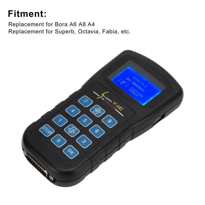 Lettore di correzione del chilometraggio VVIKIZY K+CAN V4.8 per auto - Nero e blu