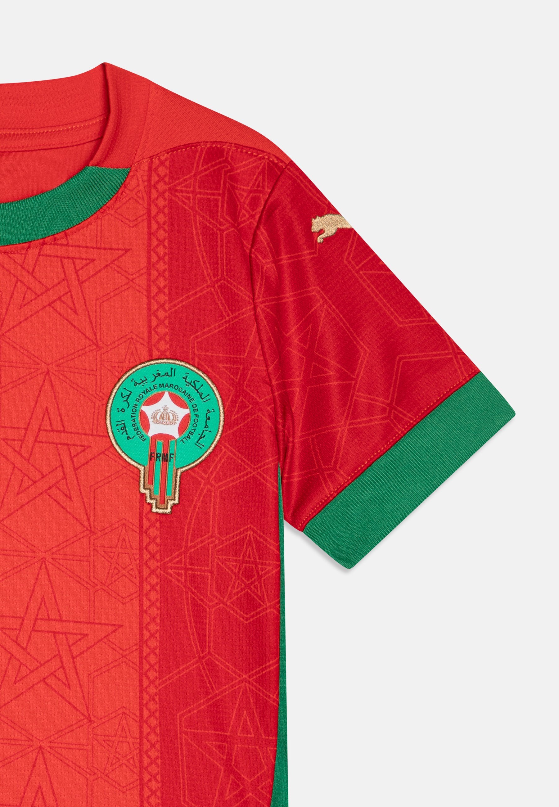 Puma FRMF MAROCCO HOME REPLICA JR UNISEX - Nationale teamkleding - rood/archiefgroen