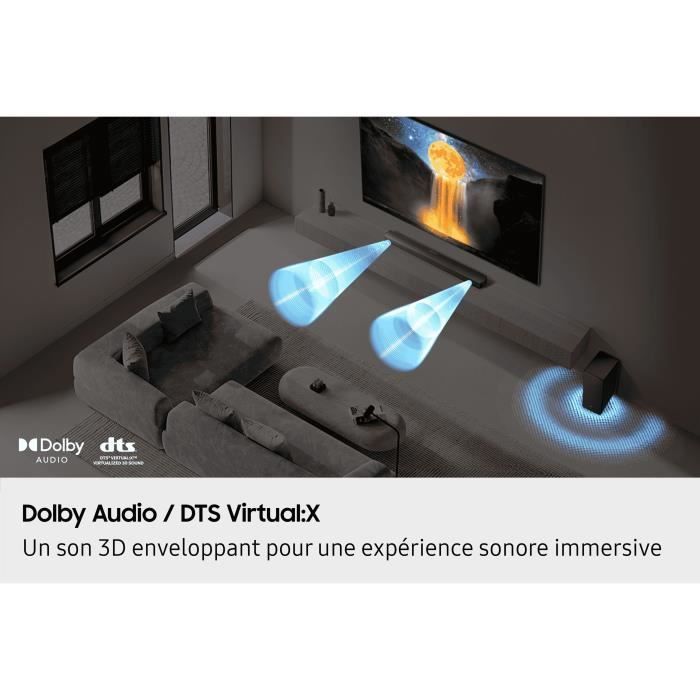 Soundbar - SAMSUNG - HW-B460F - Serie 2.1 canali - Potenza: 300 W - Subwoofer wireless da 6,5