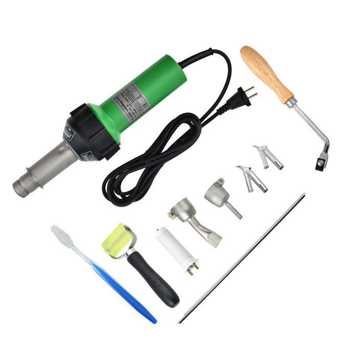 Pistola de soldadura para plásticos de 1600 W, boquilla de aire caliente de 40-600 °C, pistola de soldadura para reparación de plásticos (PVC, PP, PE).