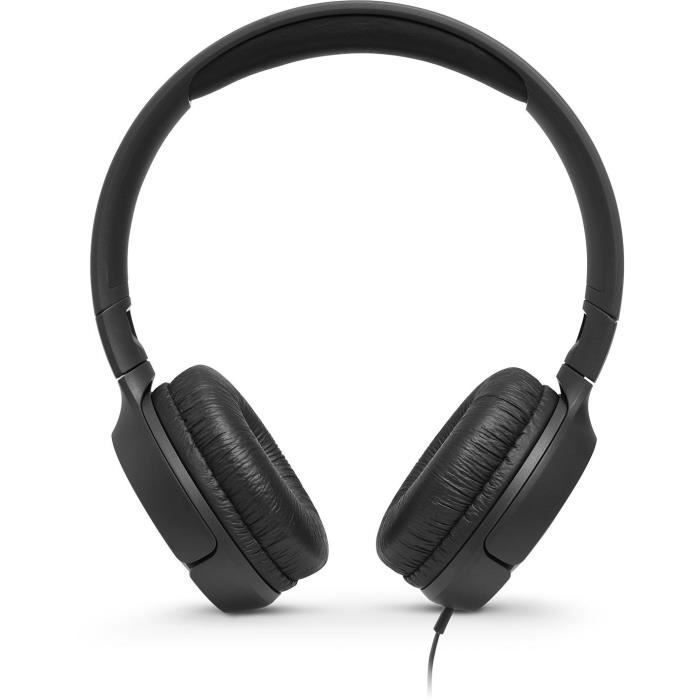 Auriculares con cable JBL Tune 500 - Sonido Pure Bass - Diseño ligero y plegable - Negro