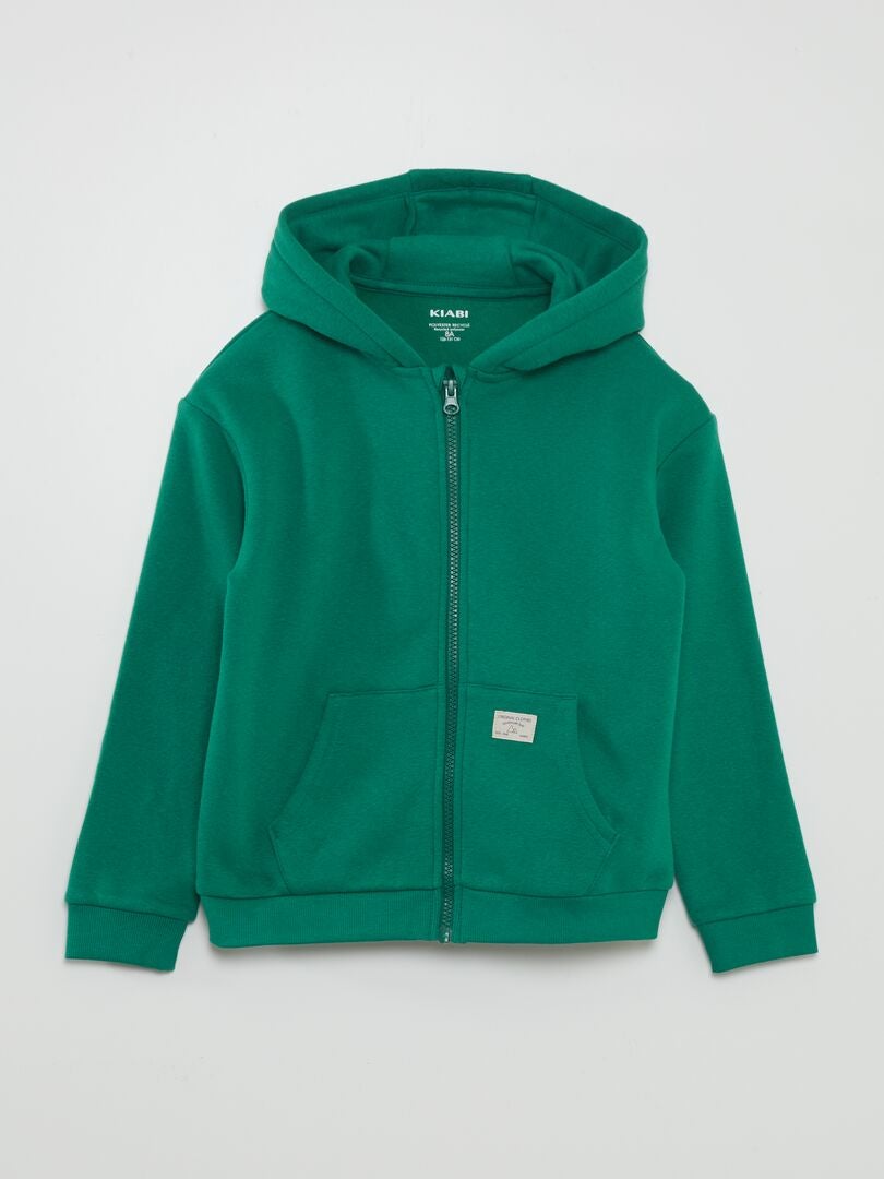 Sudadera con cremallera - VERDE
