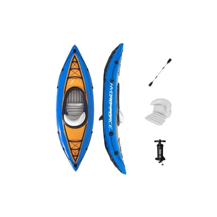Kayak hinchable individual Bestway Hydro Force Cove Champion X1 - Azul - Peso máximo 100 kg