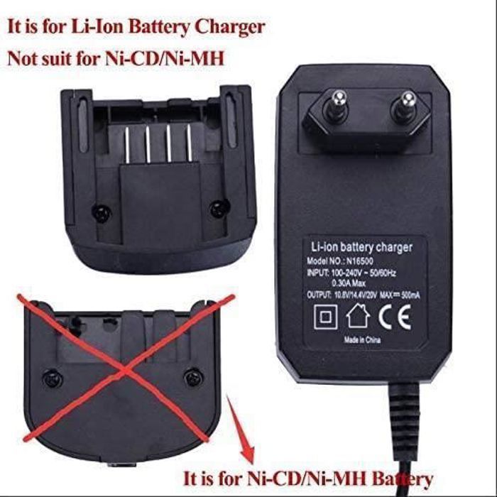 Li-Ion Battery Charger - KOSIIL - Compatible with BLACK & DECKER 10.8V-20V - Black - Rechargeable Battery