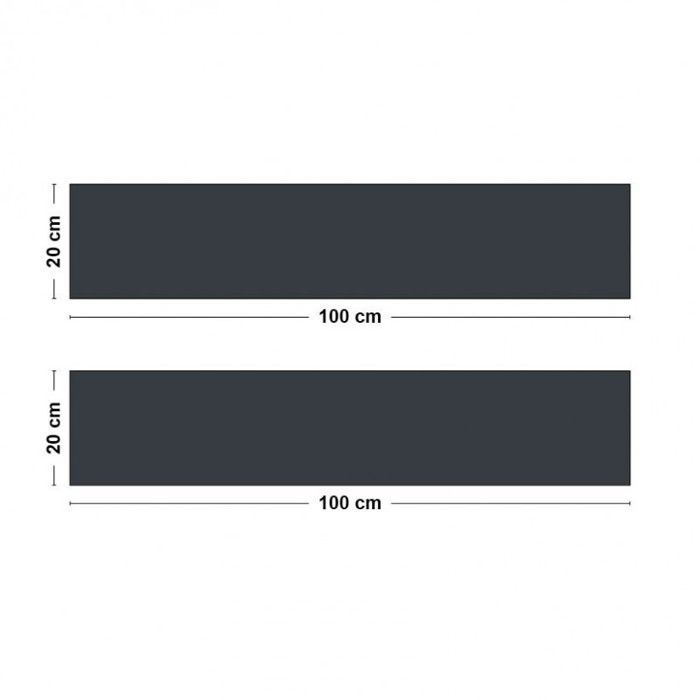 Crédence cuisine en aluminium - effet ardoise gris RAL7016 - 200x20 cm (en 2 bandeaux) - 99 Déco