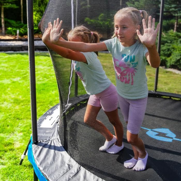 THUNDER® ULTRA Trampoline Ø 183-165cm 6FT | For Children | Complete Package with Safety Net | EN71 and TÜV GS Certified | Blue